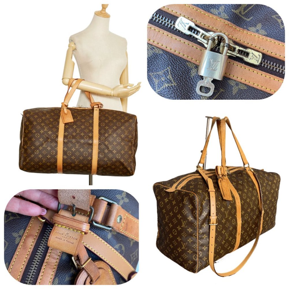 Auc Louis Vuitton 55 Sac Souple Monogram Canvas Vintage shoulder bag